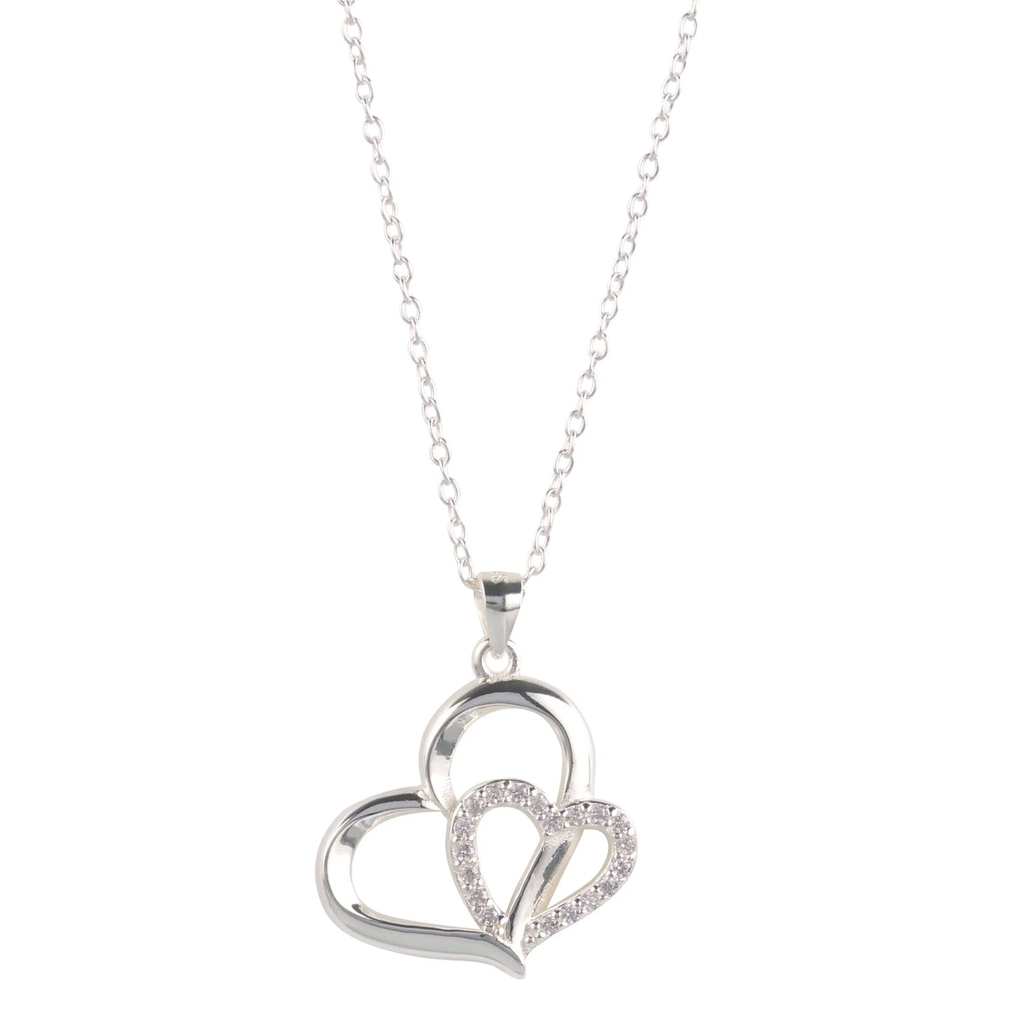 Eternity Necklace Love Heart Pave Necklace