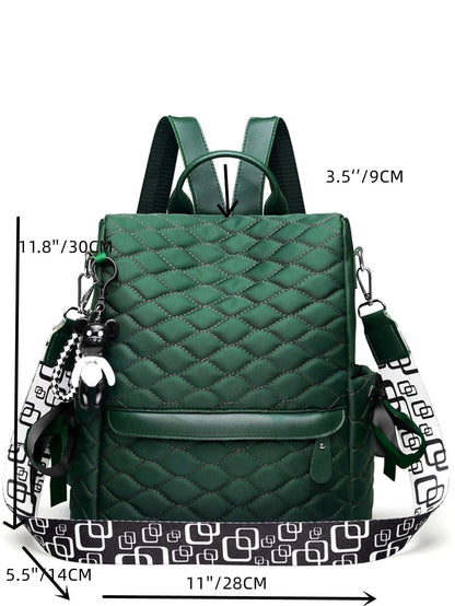 Lightweight Multi-Pocket Dual-Shoulder Backpack for Women, Also Can Be Used as Coin Purse, Casual Anti-Theft Bag for Ladies and Grad Students, Can Be Converted into Shoulder Backpack for Mothers, Suitable for Elementary School, Middle School, College Freshmen and Sophomores, Graduates, Ideal for Shopping, Traveling, Business, White-Collar Work, Novices, Perfect for Office Work and Commuting, Must-Have Item for Back-To-School Season.