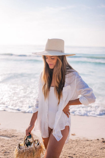 Women’S Bikini Swimsuit Cover up Button down V Neck Shirts Long Sleeve Blouse Beachwear Bathing Suit