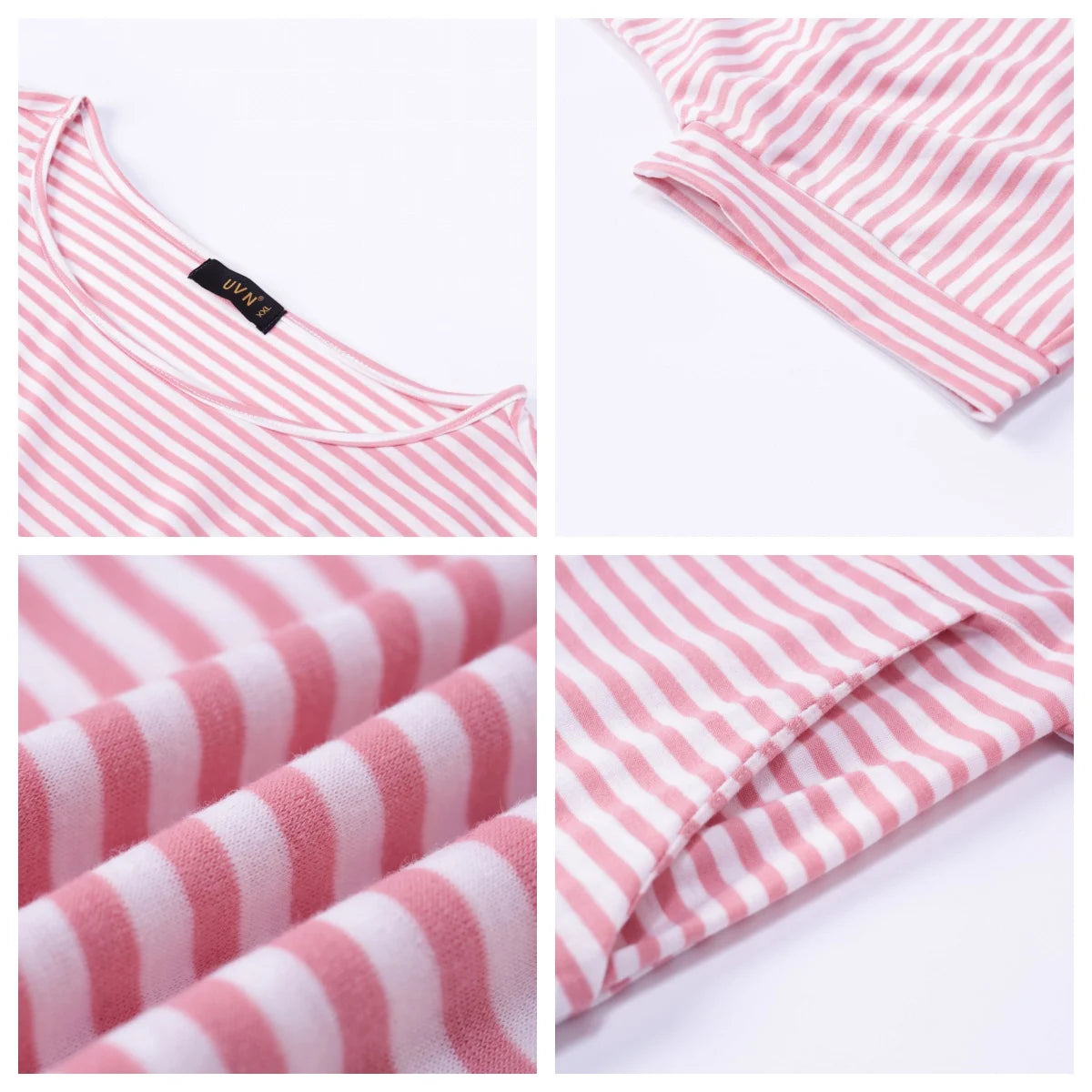 Summer Dresses for Women Striped T Shirt Dress Casual Midi Dress Short Sleeve Sundress with Pockets